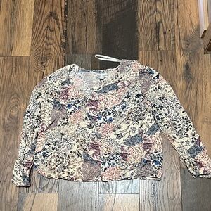 Knox Rose size XL patchwork crop top. 100% Rayon